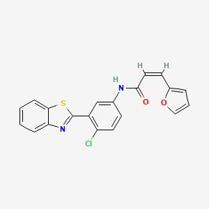 molecular formula C20H13ClN2O2S B5052501 N-[3-(1,3-benzothiazol-2-yl)-4-chlorophenyl]-3-(2-furyl)acrylamide 
