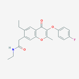 N-ethyl-2-[6-ethyl-3-(4-fluorophenoxy)-2-methyl-4-oxo-4H-chromen-7-yl]acetamide