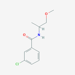 molecular formula C11H14ClNO2 B5052540 3-chloro-N-(2-methoxy-1-methylethyl)benzamide 