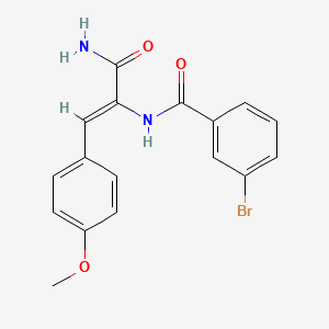 molecular formula C17H15BrN2O3 B5052543 N-[1-(aminocarbonyl)-2-(4-methoxyphenyl)vinyl]-3-bromobenzamide 