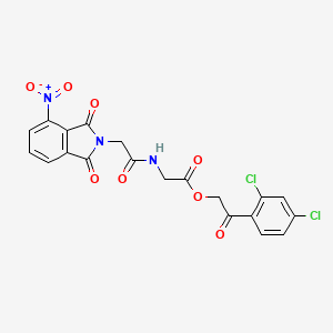 molecular formula C20H13Cl2N3O8 B5052586 2-(2,4-dichlorophenyl)-2-oxoethyl N-[(4-nitro-1,3-dioxo-1,3-dihydro-2H-isoindol-2-yl)acetyl]glycinate 