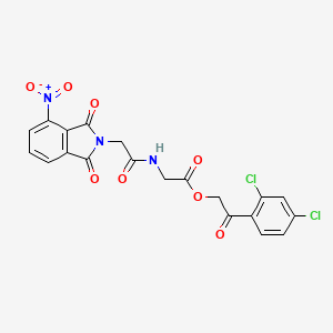 molecular formula C20H13Cl2N3O8 B5052586 [2-(2,4-Dichlorophenyl)-2-oxoethyl] 2-[[2-(4-nitro-1,3-dioxoisoindol-2-yl)acetyl]amino]acetate 