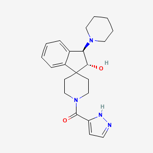 (2R*,3R*)-3-(1-piperidinyl)-1'-(1H-pyrazol-3-ylcarbonyl)-2,3-dihydrospiro[indene-1,4'-piperidin]-2-ol