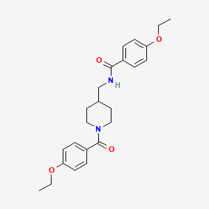 molecular formula C24H30N2O4 B5052635 4-ethoxy-N-{[1-(4-ethoxybenzoyl)-4-piperidinyl]methyl}benzamide 