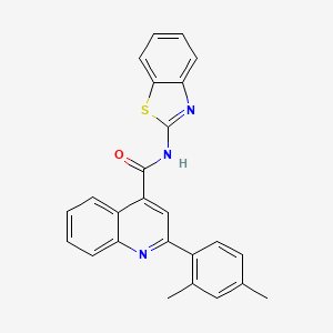 molecular formula C25H19N3OS B5052661 N-1,3-benzothiazol-2-yl-2-(2,4-dimethylphenyl)-4-quinolinecarboxamide 