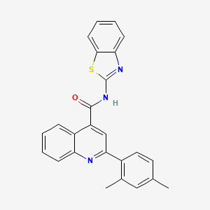 molecular formula C25H19N3OS B5052661 N-(1,3-BENZOTHIAZOL-2-YL)-2-(2,4-DIMETHYLPHENYL)-4-QUINOLINECARBOXAMIDE 