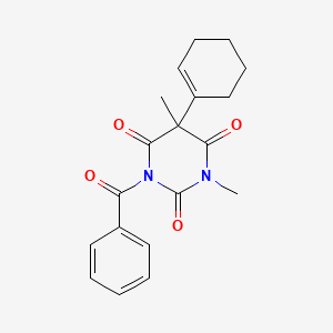 1-Benzoyl-5-(cyclohexen-1-yl)-3,5-dimethyl-1,3-diazinane-2,4,6-trione