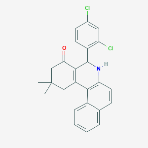 molecular formula C25H21Cl2NO B5052694 5-(2,4-dichlorophenyl)-2,2-dimethyl-2,3,5,6-tetrahydrobenzo[a]phenanthridin-4(1H)-one 