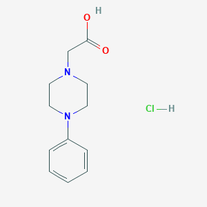 molecular formula C12H17ClN2O2 B050527 (4-苯基哌嗪-1-基)乙酸盐酸盐 CAS No. 119378-70-0