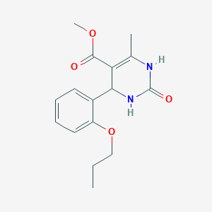 molecular formula C16H20N2O4 B5052730 methyl 6-methyl-2-oxo-4-(2-propoxyphenyl)-1,2,3,4-tetrahydro-5-pyrimidinecarboxylate 