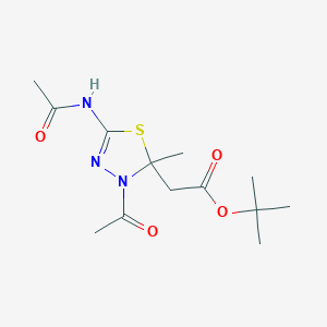 molecular formula C13H21N3O4S B5052735 tert-butyl [3-acetyl-5-(acetylamino)-2-methyl-2,3-dihydro-1,3,4-thiadiazol-2-yl]acetate 