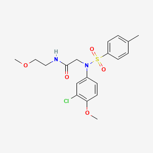 N~2~-(3-chloro-4-methoxyphenyl)-N~1~-(2-methoxyethyl)-N~2~-[(4-methylphenyl)sulfonyl]glycinamide