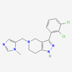molecular formula C17H17Cl2N5 B5052782 3-(2,3-dichlorophenyl)-5-[(1-methyl-1H-imidazol-5-yl)methyl]-4,5,6,7-tetrahydro-1H-pyrazolo[4,3-c]pyridine 