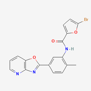 molecular formula C18H12BrN3O3 B5052786 5-bromo-N-(2-methyl-5-[1,3]oxazolo[4,5-b]pyridin-2-ylphenyl)-2-furamide 