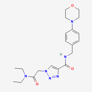 molecular formula C20H28N6O3 B5052800 1-[2-(diethylamino)-2-oxoethyl]-N-[4-(4-morpholinyl)benzyl]-1H-1,2,3-triazole-4-carboxamide 