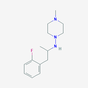 molecular formula C14H22FN3 B5052804 N-[2-(2-fluorophenyl)-1-methylethyl]-4-methyl-1-piperazinamine 