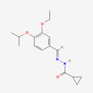 molecular formula C16H22N2O3 B5052808 N'-(3-ethoxy-4-isopropoxybenzylidene)cyclopropanecarbohydrazide 