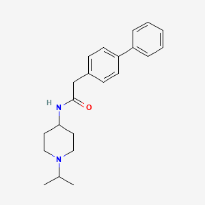 molecular formula C22H28N2O B5052815 2-(4-biphenylyl)-N-(1-isopropyl-4-piperidinyl)acetamide 