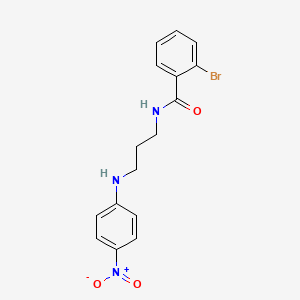 molecular formula C16H16BrN3O3 B5052859 2-bromo-N-{3-[(4-nitrophenyl)amino]propyl}benzamide 