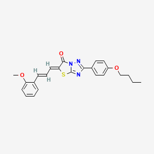 molecular formula C24H23N3O3S B5052870 2-(4-butoxyphenyl)-5-[3-(2-methoxyphenyl)-2-propen-1-ylidene][1,3]thiazolo[3,2-b][1,2,4]triazol-6(5H)-one 