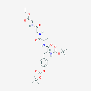 molecular formula C28H42N4O10 B5052878 ethyl N,O-bis(tert-butoxycarbonyl)tyrosylalanylglycylglycinate 