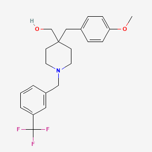 molecular formula C22H26F3NO2 B5052893 {4-(4-methoxybenzyl)-1-[3-(trifluoromethyl)benzyl]-4-piperidinyl}methanol 