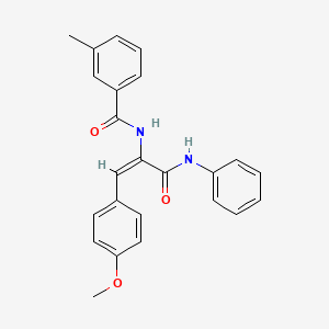 molecular formula C24H22N2O3 B5052912 N-[1-(anilinocarbonyl)-2-(4-methoxyphenyl)vinyl]-3-methylbenzamide 