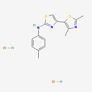 molecular formula C15H17Br2N3S2 B5052934 2',4'-dimethyl-N-(4-methylphenyl)-4,5'-bi-1,3-thiazol-2-amine dihydrobromide 