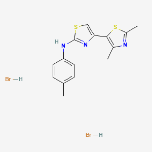 molecular formula C15H17Br2N3S2 B5052934 4-(2,4-dimethyl-1,3-thiazol-5-yl)-N-(4-methylphenyl)-1,3-thiazol-2-amine;dihydrobromide 