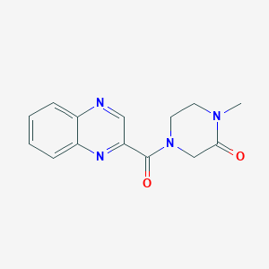 molecular formula C14H14N4O2 B5052957 1-methyl-4-(2-quinoxalinylcarbonyl)-2-piperazinone 