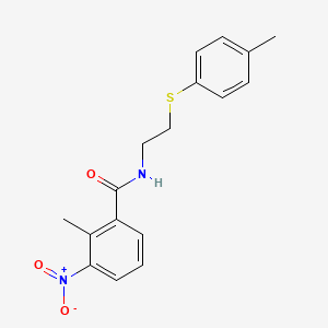 2-methyl-N-{2-[(4-methylphenyl)thio]ethyl}-3-nitrobenzamide