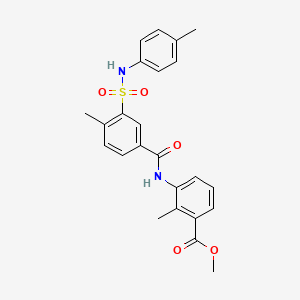 molecular formula C24H24N2O5S B5052979 methyl 2-methyl-3-[(4-methyl-3-{[(4-methylphenyl)amino]sulfonyl}benzoyl)amino]benzoate 