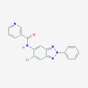 molecular formula C18H12ClN5O B505299 N-(6-chloro-2-phenyl-2H-benzotriazol-5-yl)pyridine-3-carboxamide 