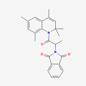 molecular formula C25H26N2O3 B5052991 2-[1-methyl-2-oxo-2-(2,2,4,6,8-pentamethyl-1(2H)-quinolinyl)ethyl]-1H-isoindole-1,3(2H)-dione 
