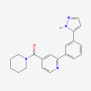 4-(1-piperidinylcarbonyl)-2-[3-(1H-pyrazol-3-yl)phenyl]pyridine