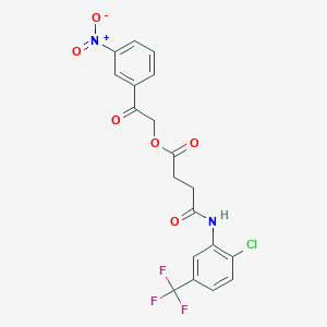 2-(3-nitrophenyl)-2-oxoethyl 4-{[2-chloro-5-(trifluoromethyl)phenyl]amino}-4-oxobutanoate