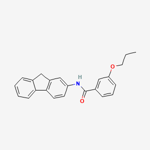 molecular formula C23H21NO2 B5053029 N-9H-fluoren-2-yl-3-propoxybenzamide 