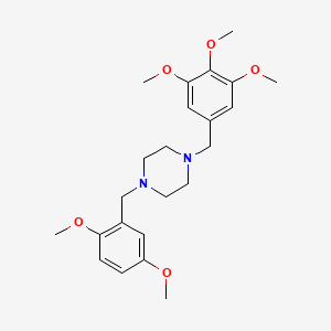 molecular formula C23H32N2O5 B5053046 1-(2,5-dimethoxybenzyl)-4-(3,4,5-trimethoxybenzyl)piperazine 