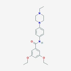 3,5-diethoxy-N-[4-(4-ethyl-1-piperazinyl)phenyl]benzamide