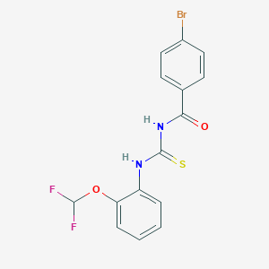 4-bromo-N-[[2-(difluoromethoxy)phenyl]carbamothioyl]benzamide