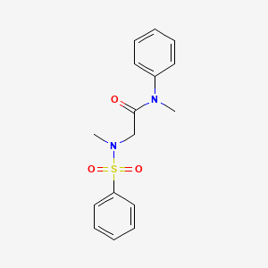 molecular formula C16H18N2O3S B5053070 N~1~,N~2~-dimethyl-N~1~-phenyl-N~2~-(phenylsulfonyl)glycinamide 