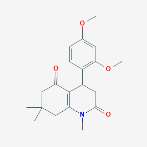 molecular formula C20H25NO4 B5053079 4-(2,4-dimethoxyphenyl)-1,7,7-trimethyl-4,6,7,8-tetrahydro-2,5(1H,3H)-quinolinedione 