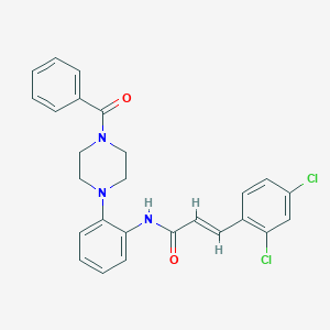 N-[2-(4-benzoyl-1-piperazinyl)phenyl]-3-(2,4-dichlorophenyl)acrylamide