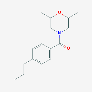 molecular formula C16H23NO2 B5053103 2,6-dimethyl-4-(4-propylbenzoyl)morpholine 