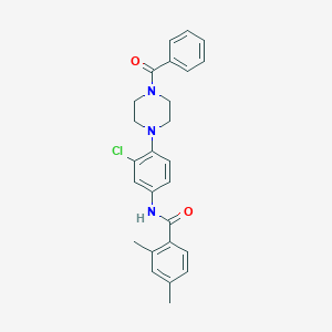 N-[4-(4-benzoyl-1-piperazinyl)-3-chlorophenyl]-2,4-dimethylbenzamide