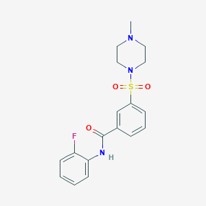 N-(2-fluorophenyl)-3-[(4-methyl-1-piperazinyl)sulfonyl]benzamide