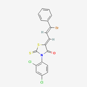 5-(3-bromo-3-phenyl-2-propen-1-ylidene)-3-(2,4-dichlorophenyl)-2-thioxo-1,3-thiazolidin-4-one