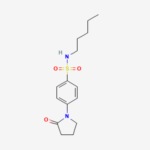 molecular formula C15H22N2O3S B5053157 4-(2-oxo-1-pyrrolidinyl)-N-pentylbenzenesulfonamide 