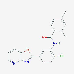 molecular formula C21H16ClN3O2 B505316 N-(2-chloro-5-[1,3]oxazolo[4,5-b]pyridin-2-ylphenyl)-2,4-dimethylbenzamide 