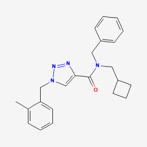 molecular formula C23H26N4O B5053220 N-benzyl-N-(cyclobutylmethyl)-1-(2-methylbenzyl)-1H-1,2,3-triazole-4-carboxamide 